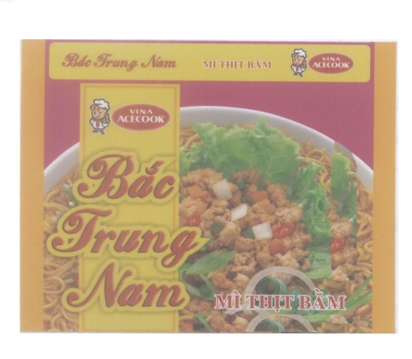 Mẫu nhãn hiệu Bắc Trung Nam Mì Thịt Bằm VINA ACECOOK