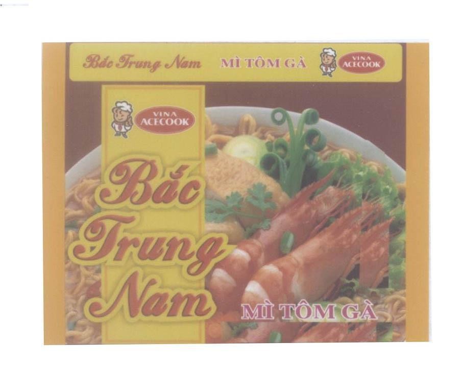 Mẫu nhãn hiệu Bắc Trung Nam Mì Tôm Gà VINA ACECOOK