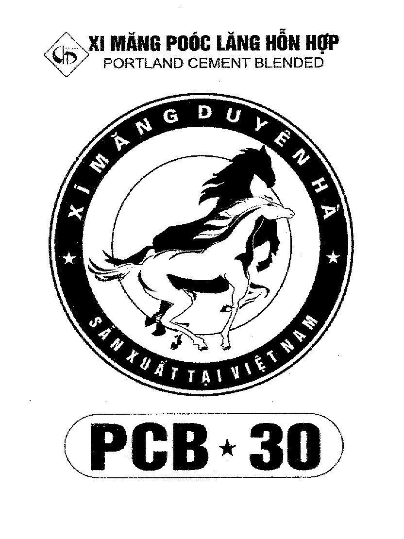 Mẫu nhãn hiệu ChD DUYENHA COMPANY Xi măng Duyên Hà PCB 30