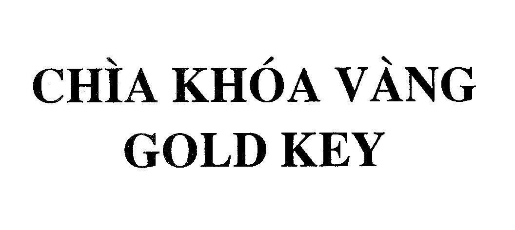 Mẫu nhãn hiệu Chìa Khoá Vàng GOLD KEY