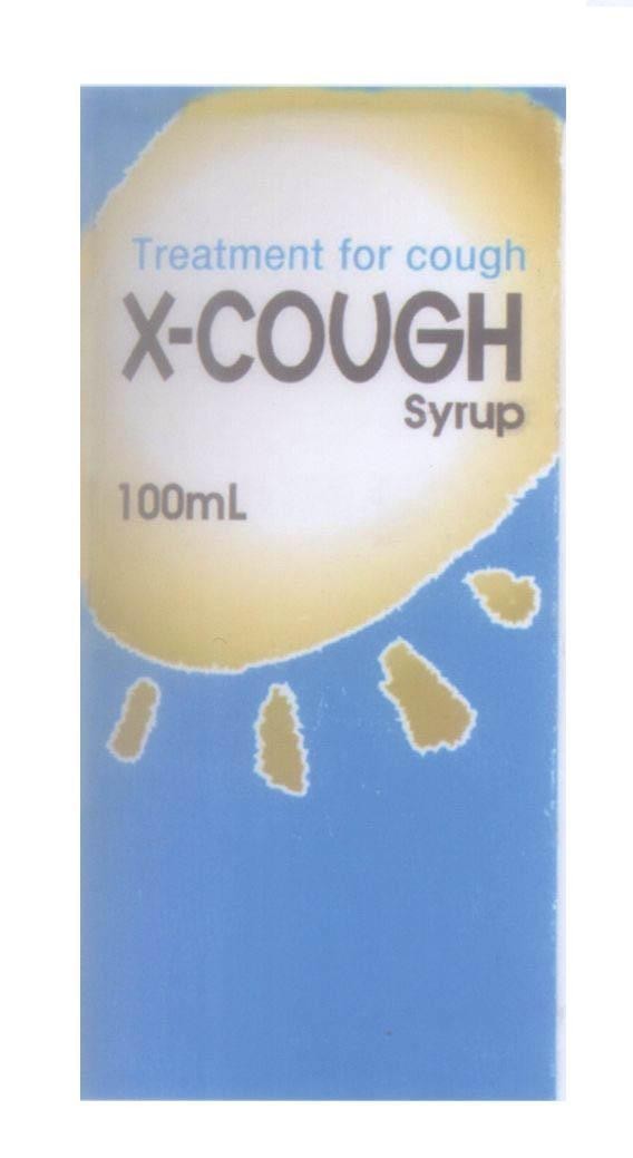 Mẫu nhãn hiệu Treatment for cough X-COUGH Syrup 100mL