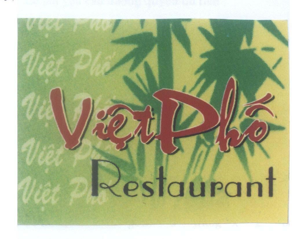 Mẫu nhãn hiệu Việt Phố Restaurant