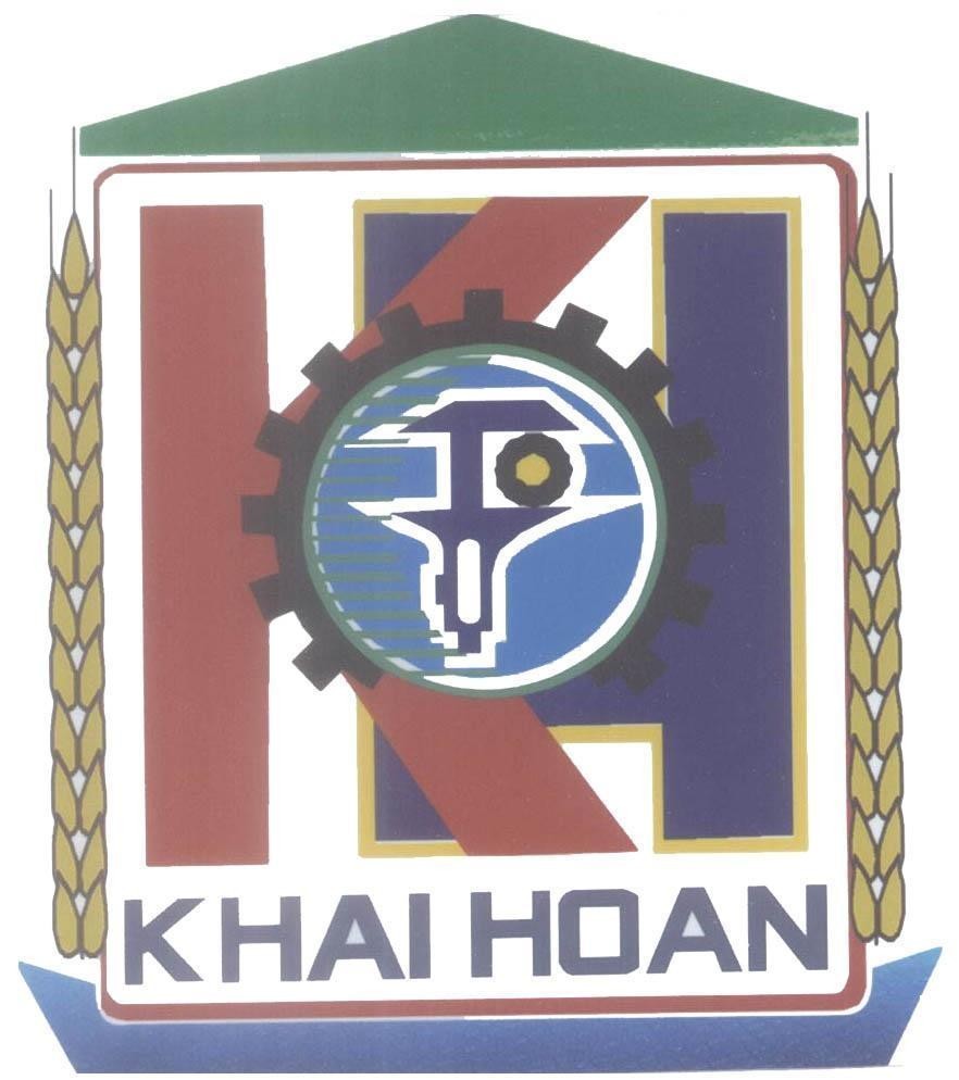 Mẫu nhãn hiệu K H KH KHAI HOAN