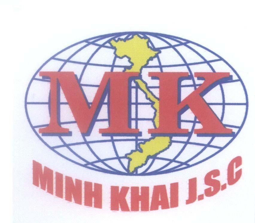 Mẫu nhãn hiệu MK MINH KHAI J.S.C