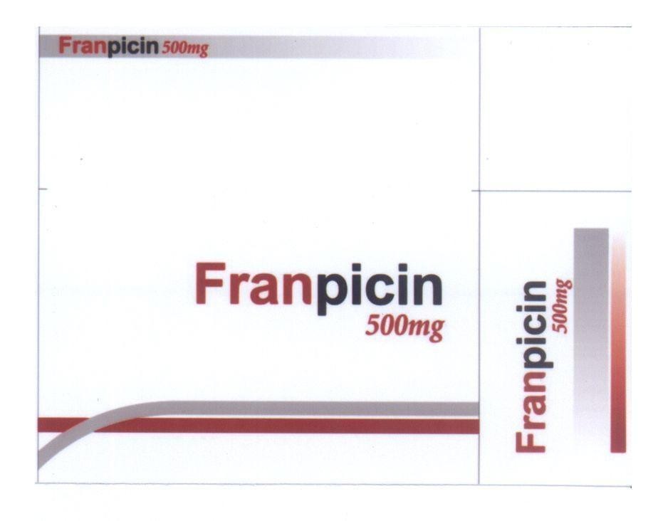 Mẫu nhãn hiệu Franpicin 500mg