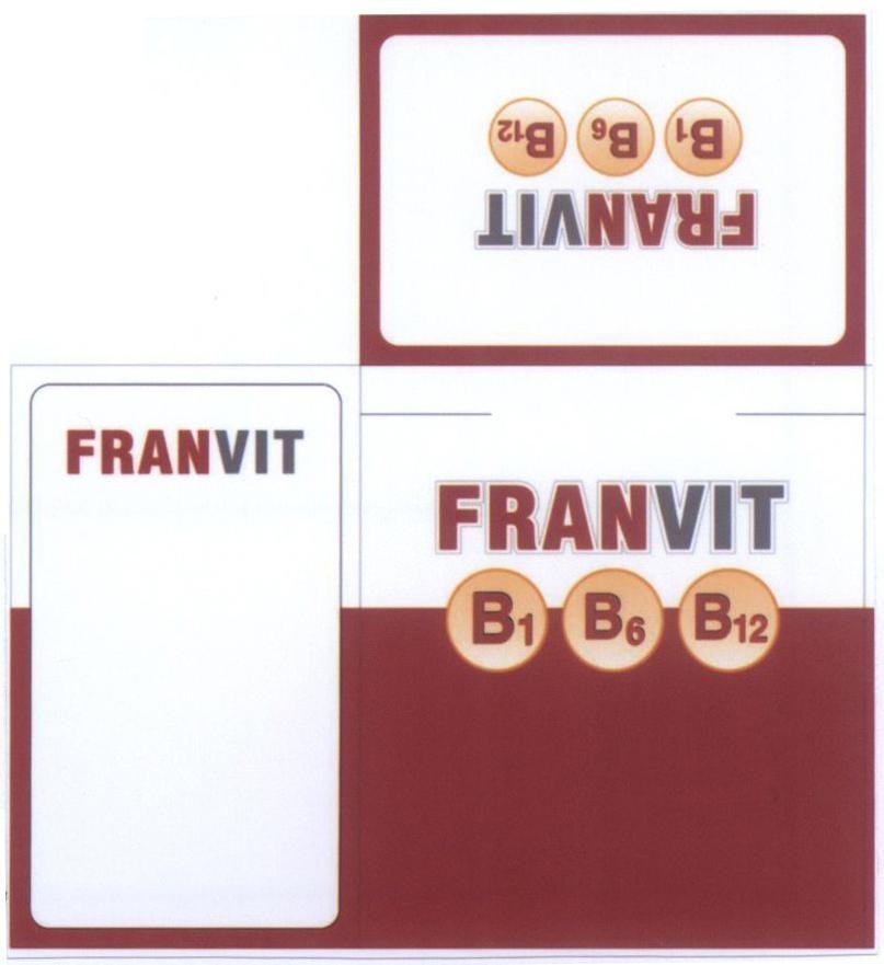 Mẫu nhãn hiệu FRANVIT B1 B6 B12
