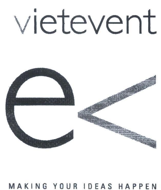 Mẫu nhãn hiệu vietevent e v ev MAKING YOUR IDEAS HAPPEN
