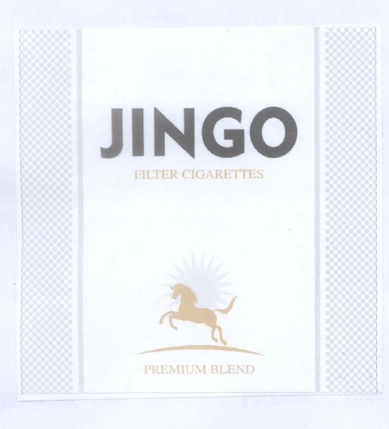 Mẫu nhãn hiệu JINGO FILTER CIGARETTES PREMIUM BLEND