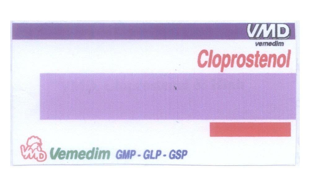 Mẫu nhãn hiệu VMD vemedim Cloprostenol GMP - GLP - GSP