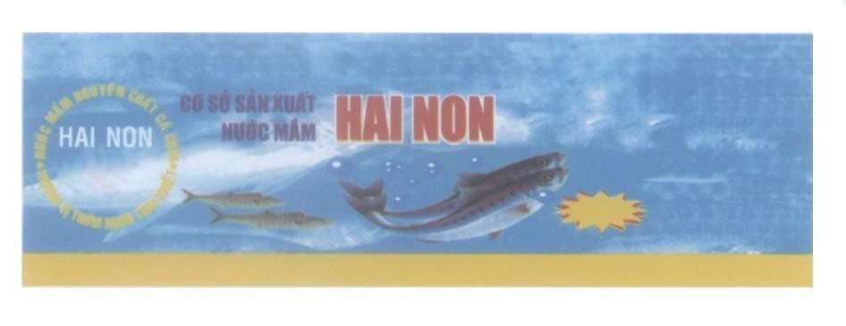 Mẫu nhãn hiệu HAI NON cơ sở sản xuất nước mắm nước mắm nguyên chất cá cơm hương vị thơm ngon tinh khiết