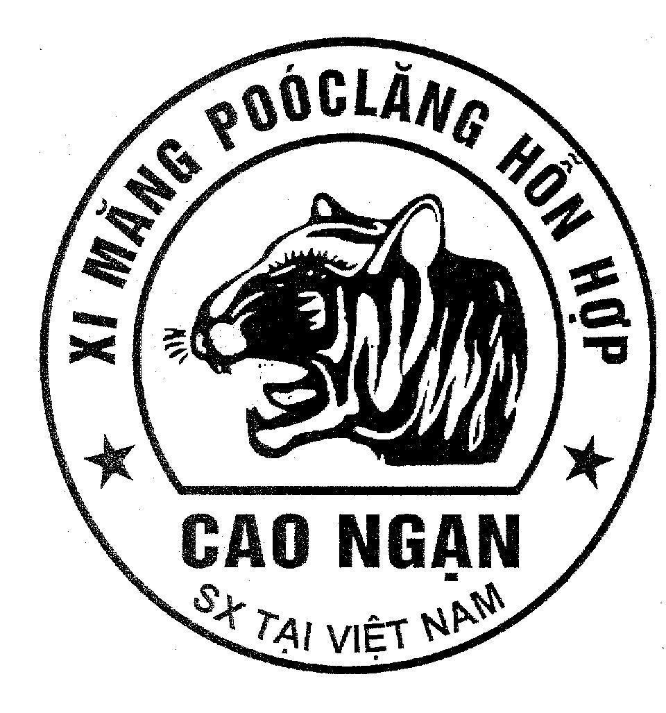 Mẫu nhãn hiệu Cao Ngạn SX tại Việt Nam xi măng PoócLăng Hỗn Hợp
