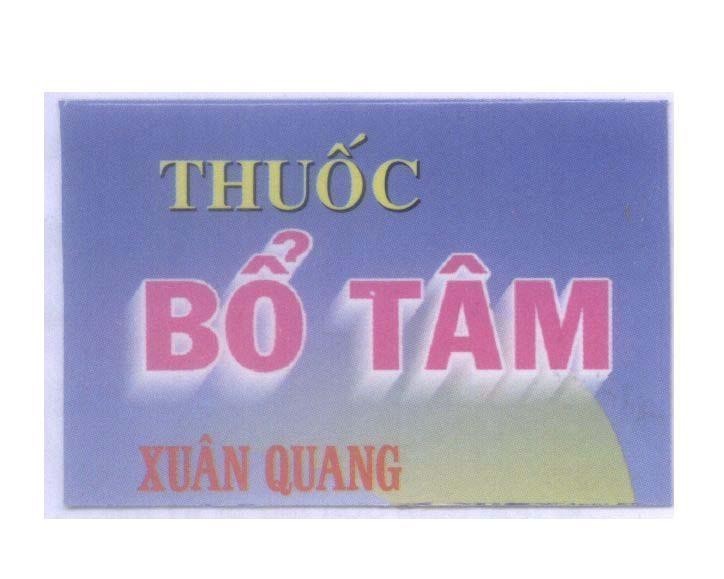Mẫu nhãn hiệu Thuốc Bổ Tâm Xuân Quang