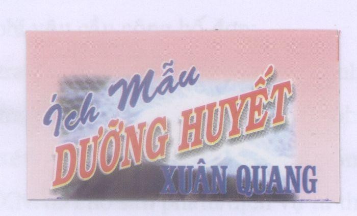 Mẫu nhãn hiệu XUÂN QUANG ích mẫu dưỡng huyết