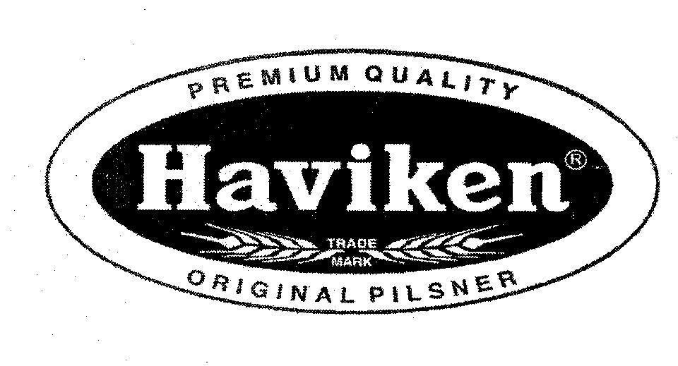 Mẫu nhãn hiệu Haviken PREMIUM QUALITY ORIGINAL PILSNER trade mark