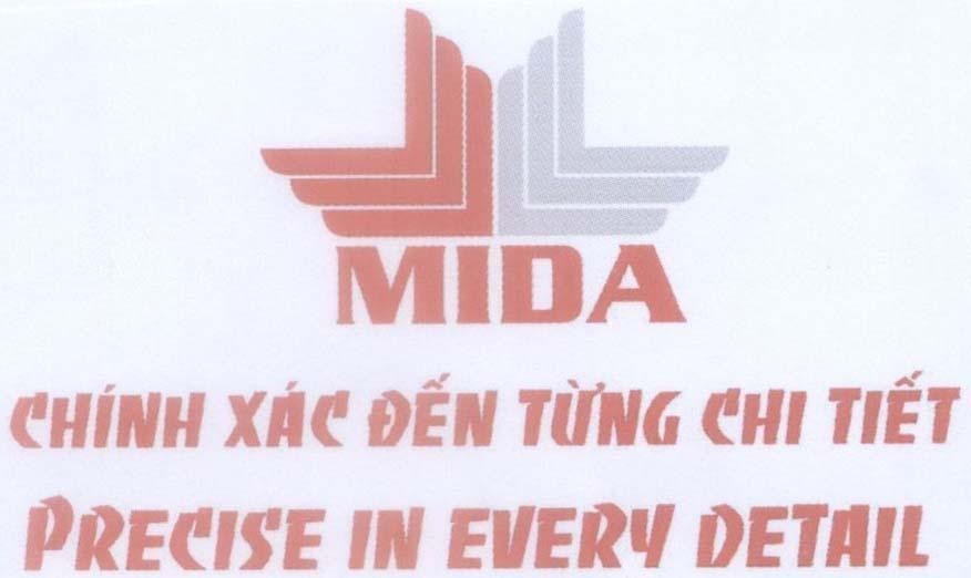 Mẫu nhãn hiệu LL MIDA Chính xác đến từng chi tiết PRECISE IN EVERY DETAIL