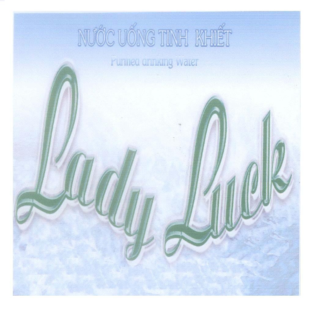 Mẫu nhãn hiệu Lady Luck nước uống tinh khiết Purifiea drinking Water