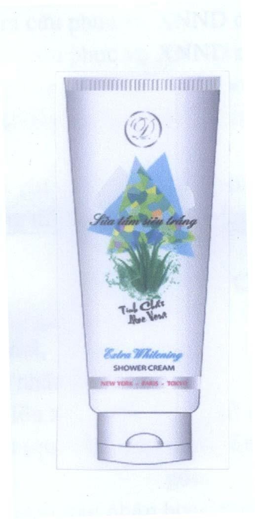 Mẫu nhãn hiệu D Sữa tắm siêu trắng Tinh Chất Aloe Vera Extra Whitening SHOWER CREAM NEW YORK - PARIS - TOKYO