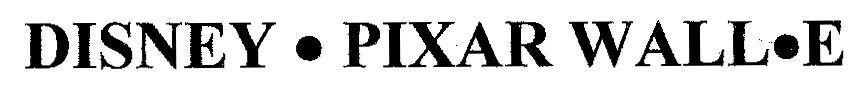 Mẫu nhãn hiệu DISNEY PIXAR WALL E