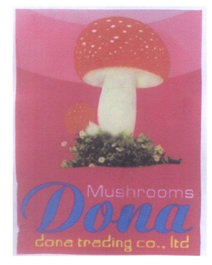 Mẫu nhãn hiệu Dona Mushrooms dona trading co., ltd