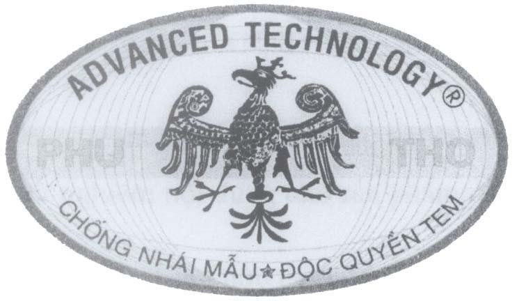 Mẫu nhãn hiệu PHU THO ADVANCED TECHNOLOGY chống nhái mẫu độc quyền tem