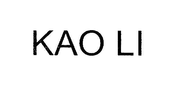 Mẫu nhãn hiệu KAO LI