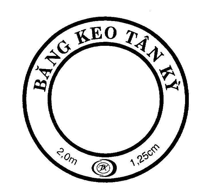 Mẫu nhãn hiệu TK Băng Keo Tân Kỳ 2,0m 1,25cm