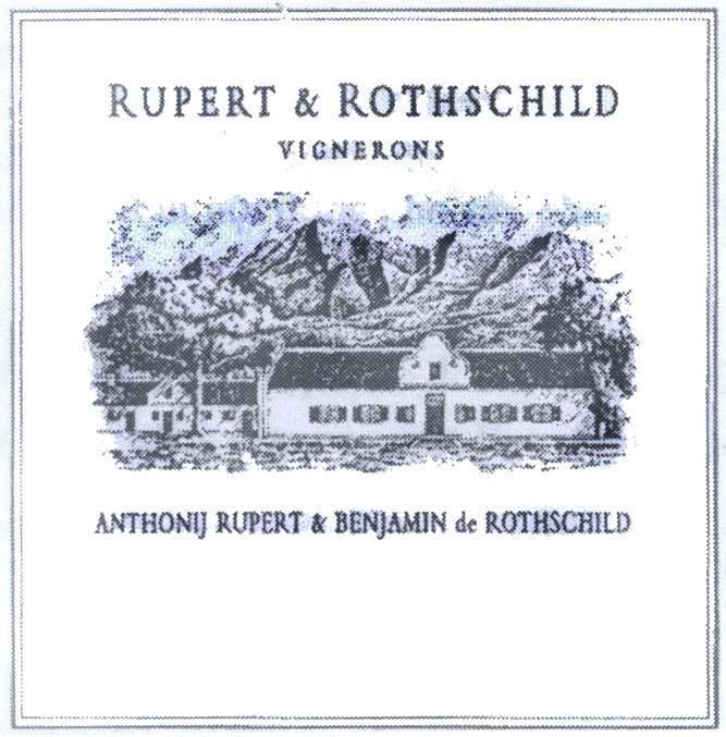 Mẫu nhãn hiệu RUPERT & ROTHSCHILD VIGNERONS ANTHONIJ RUPERT & BENJAMIN de ROTHSCHILD