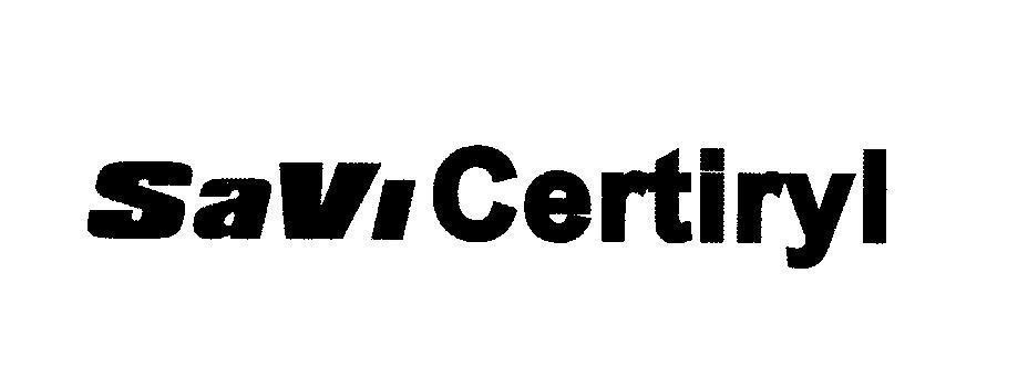 Mẫu nhãn hiệu SaViCertiryl