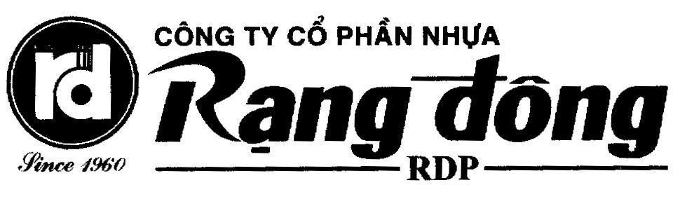 Mẫu nhãn hiệu rd Rạng đông Công Ty Cổ Phần Nhựa RDP Since 1960
