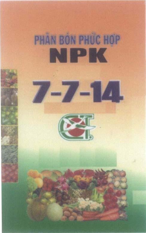 Mẫu nhãn hiệu CT C T Phân Bón Phức Hợp NPK 7-7-14