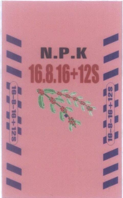Mẫu nhãn hiệu N.P.K 16.8.16+12S