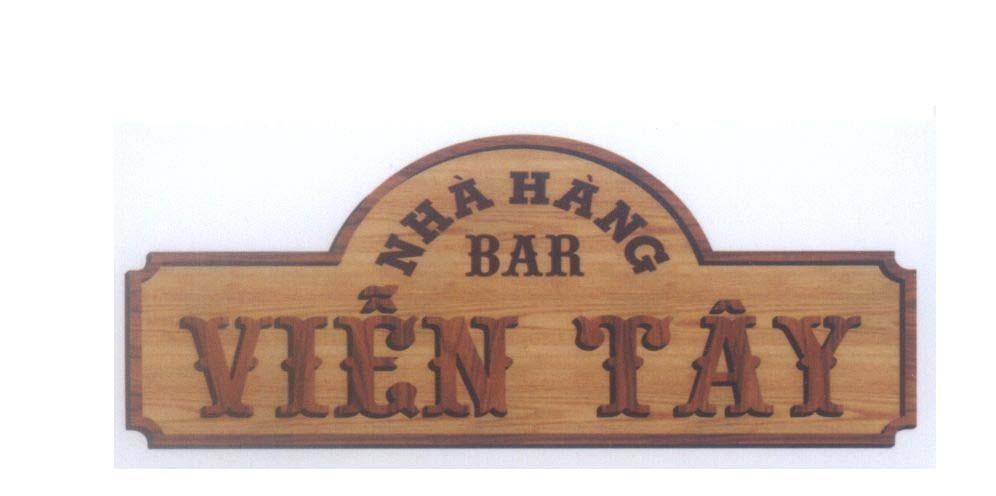 Mẫu nhãn hiệu Nhà Hàng Bar Viễn Tây