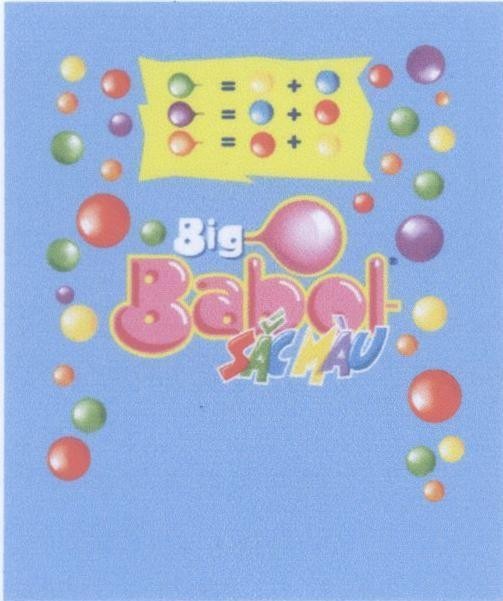 Mẫu nhãn hiệu Big Babol sắc màu