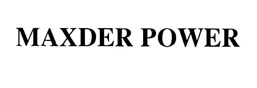 Mẫu nhãn hiệu MAXDER POWER