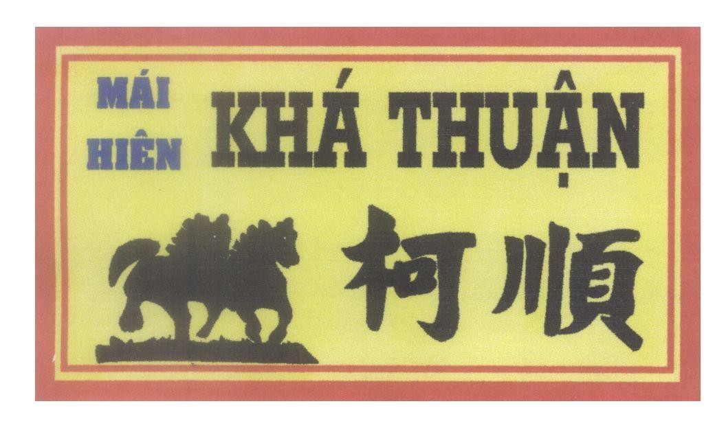Mẫu nhãn hiệu Khá Thuận mái hiên [Khá Thuận]
