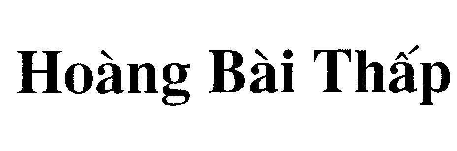 Mẫu nhãn hiệu Hoàng Bài Thấp