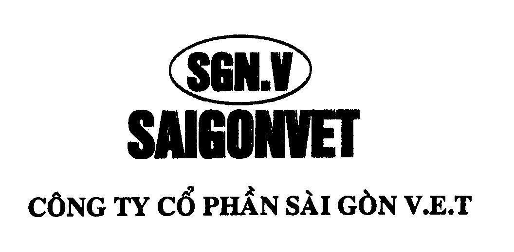 Mẫu nhãn hiệu Công ty cổ phần Sài Gòn V.E.T SGN . V SAIGONVET