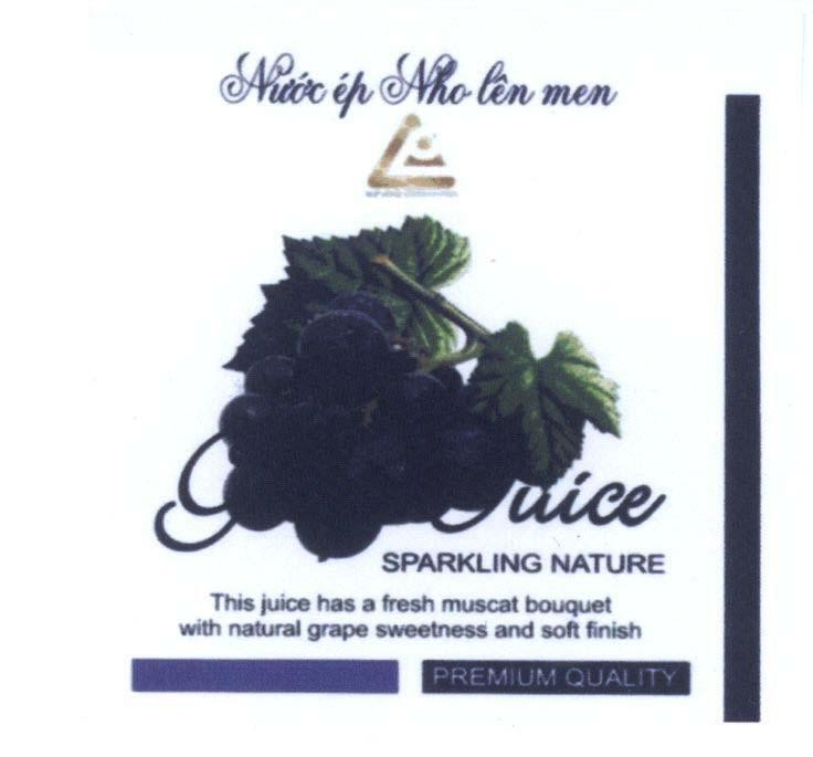 Mẫu nhãn hiệu Nước ép nho len men Grape Juice ALP Sparkling Nature This juice has a fresh muscat bouquet with natural grape.....