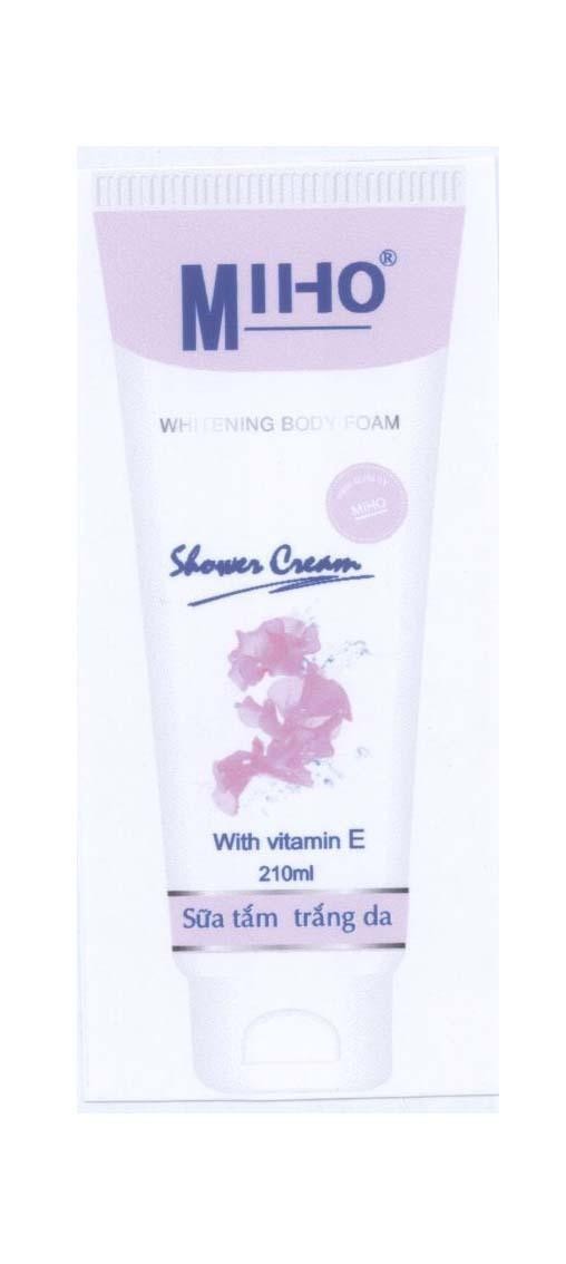 Mẫu nhãn hiệu MIHO Whitening body foam High quality Shower cream With vitamin E Sữa tắm trắng da