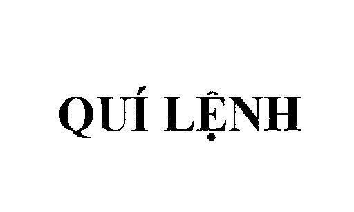 Mẫu nhãn hiệu Quí Lệnh