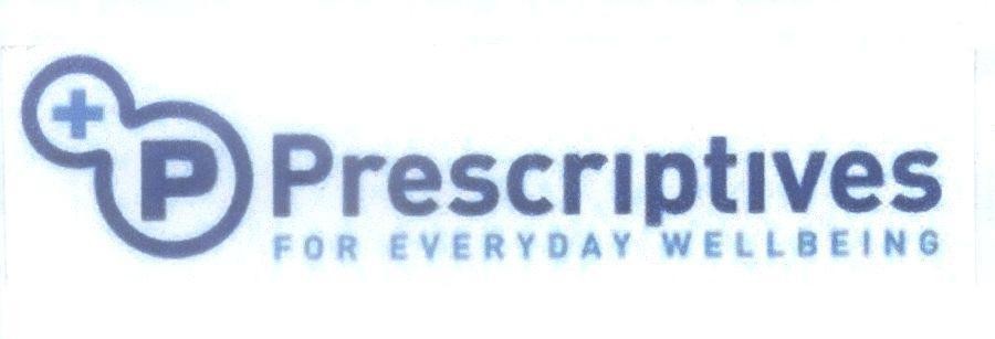 Mẫu nhãn hiệu P Prescriptives FOR EVERYDAY WELLBEING