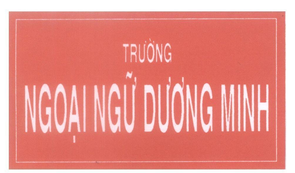 Mẫu nhãn hiệu Trường ngoại ngữ Dương Minh