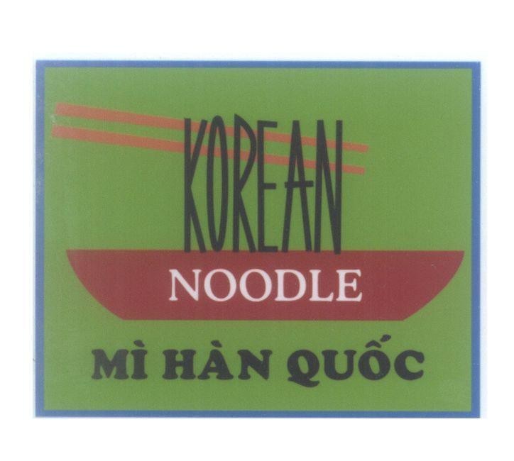 Mẫu nhãn hiệu KOREAN NOODLE Mì Hàn Quốc