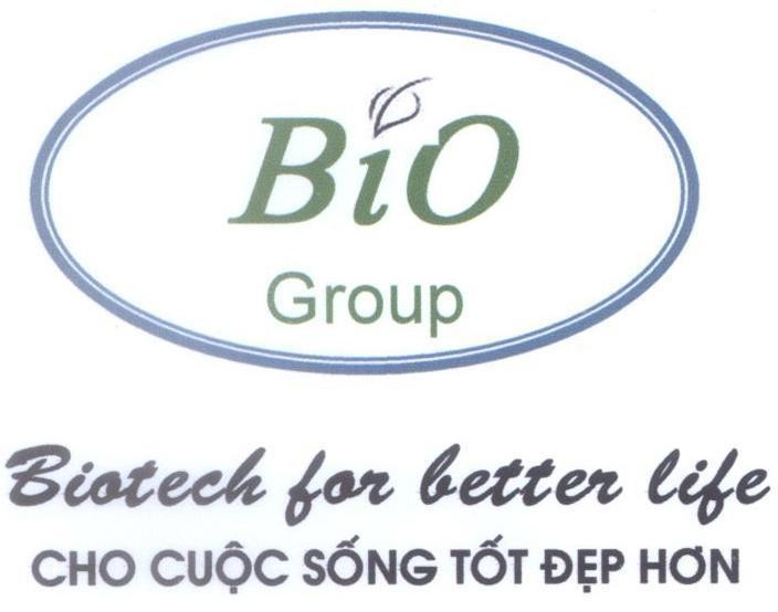 Mẫu nhãn hiệu BiO Group Biotech for better life cho cuộc sống tốt đẹp hơn