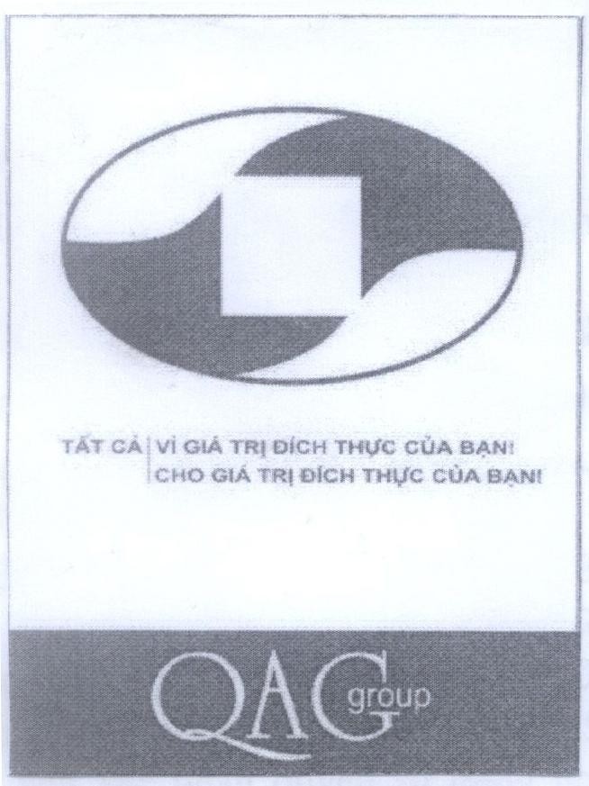 Mẫu nhãn hiệu QS QAG group Tất Cả Vì Giá Trị Đích Thực Của Bạn Cho Giá Trị Đích Thực Bạn