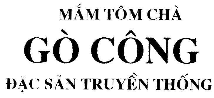 Mẫu nhãn hiệu Mắm Tôm Chà Gò Công Đặc Sản Truyền Thống