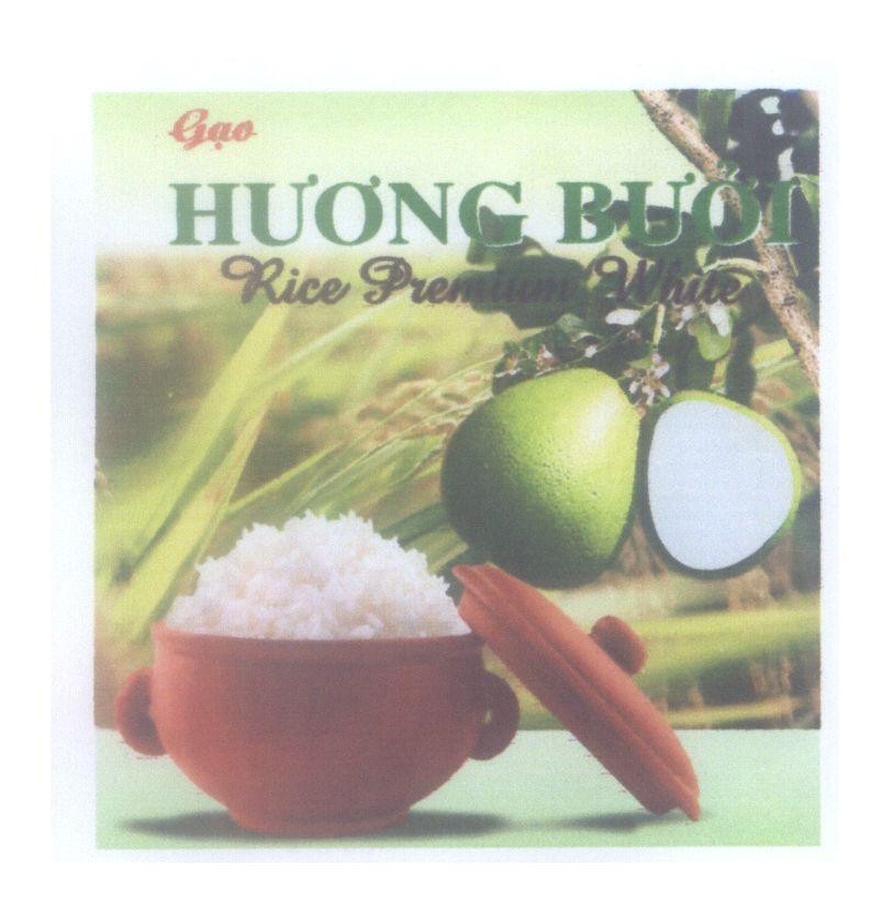 Mẫu nhãn hiệu Gạo Hương Bưởi Rice Premium White
