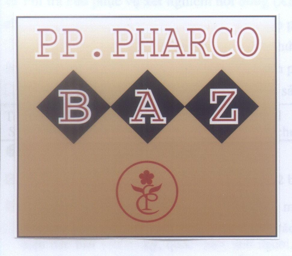 Mẫu nhãn hiệu PP.PHARCO BAZ