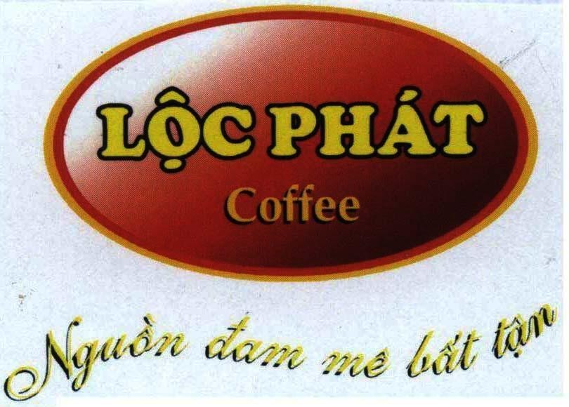 Mẫu nhãn hiệu Lộc Phát Coffee Nguồn đam mê bất tận
