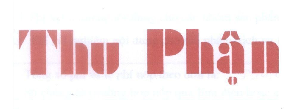 Mẫu nhãn hiệu Thu Phận